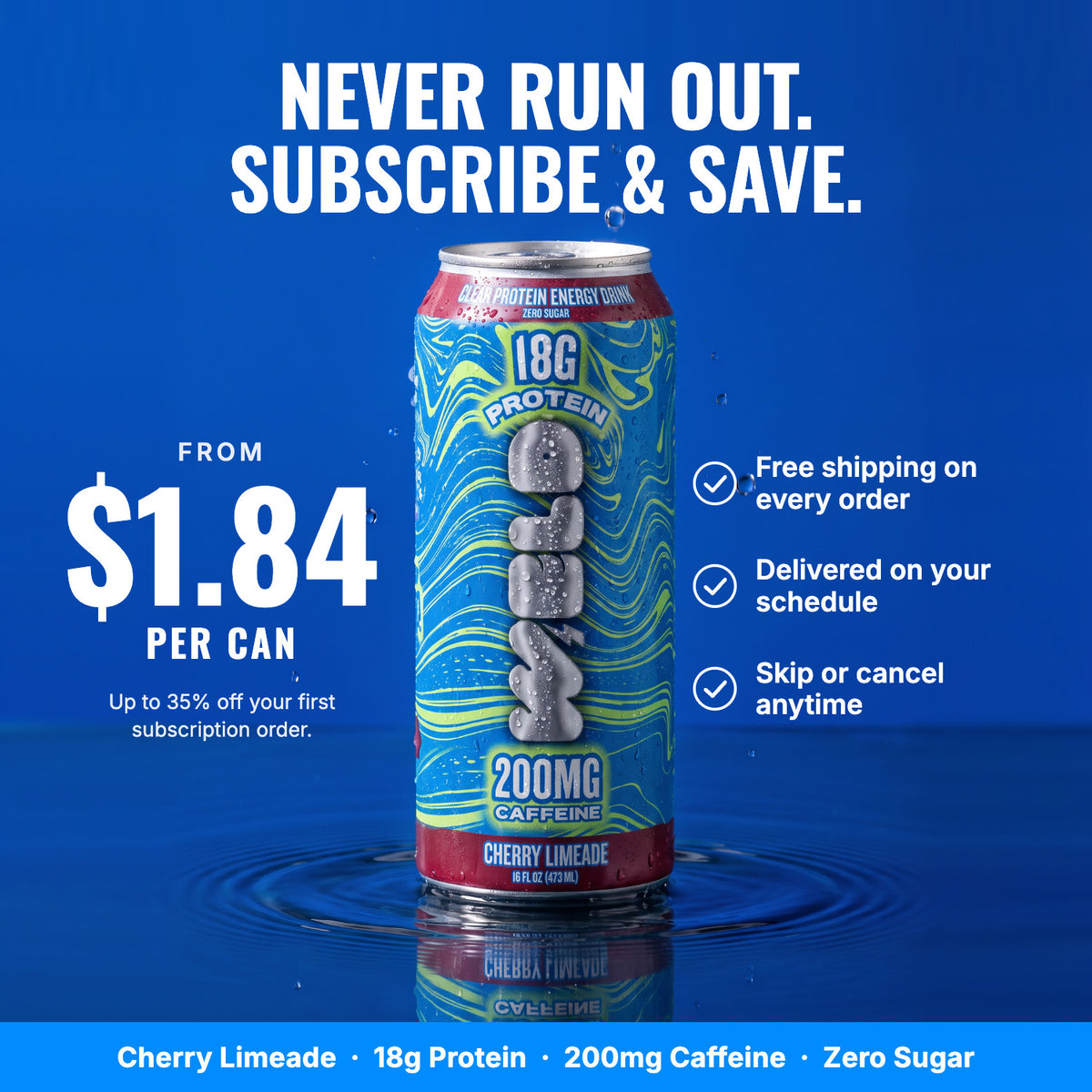 Subscribe and save on WELD Cherry Limeade: from $1.84 per can