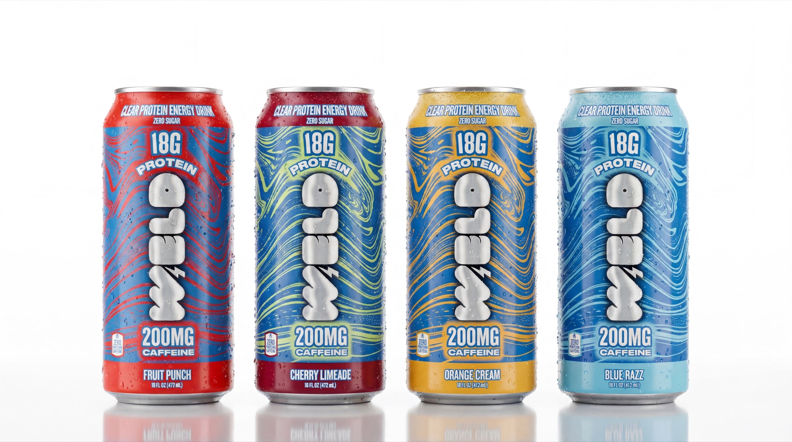 WELD four-pack — Fruit Punch, Cherry Limeade, Orange Cream, Blue Razz
