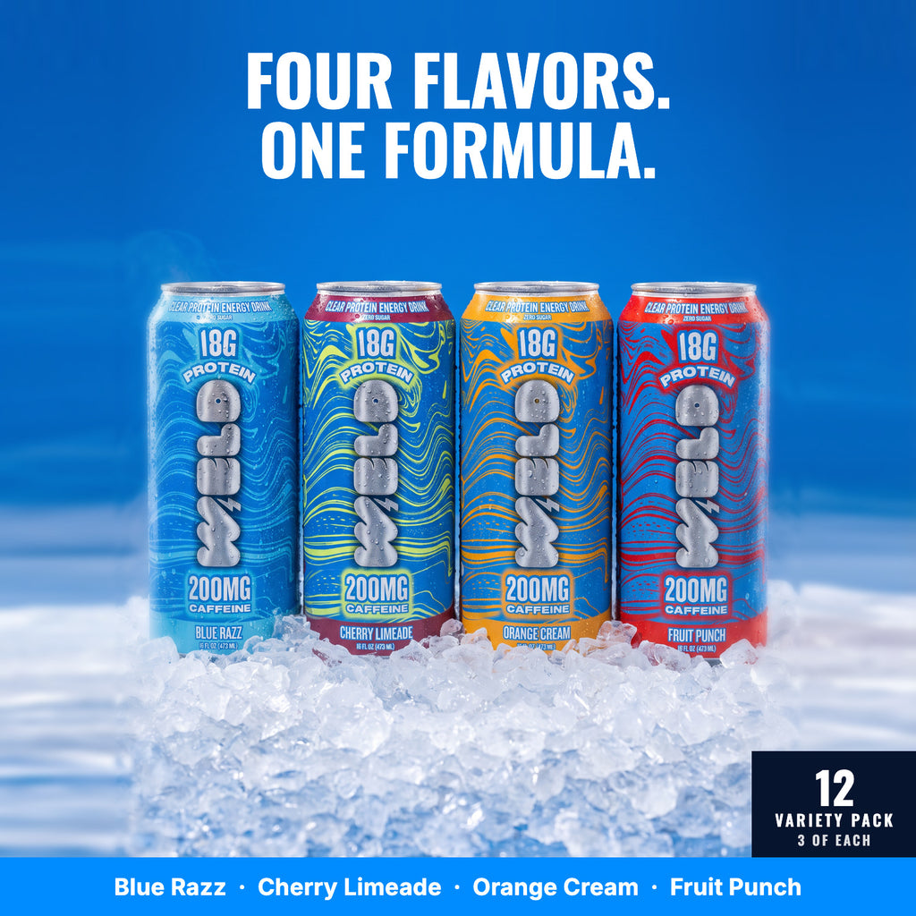 Variety Pack 12 pack: 18g protein, 200mg caffeine, zero sugar