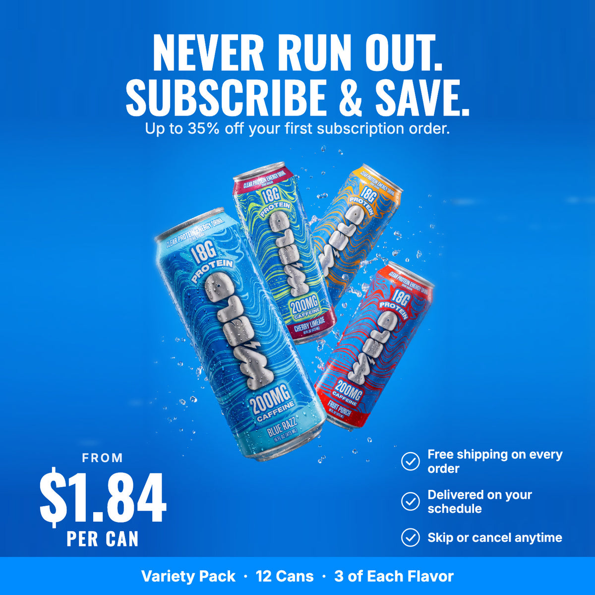Subscribe and save on WELD Variety Pack: from $1.84 per can