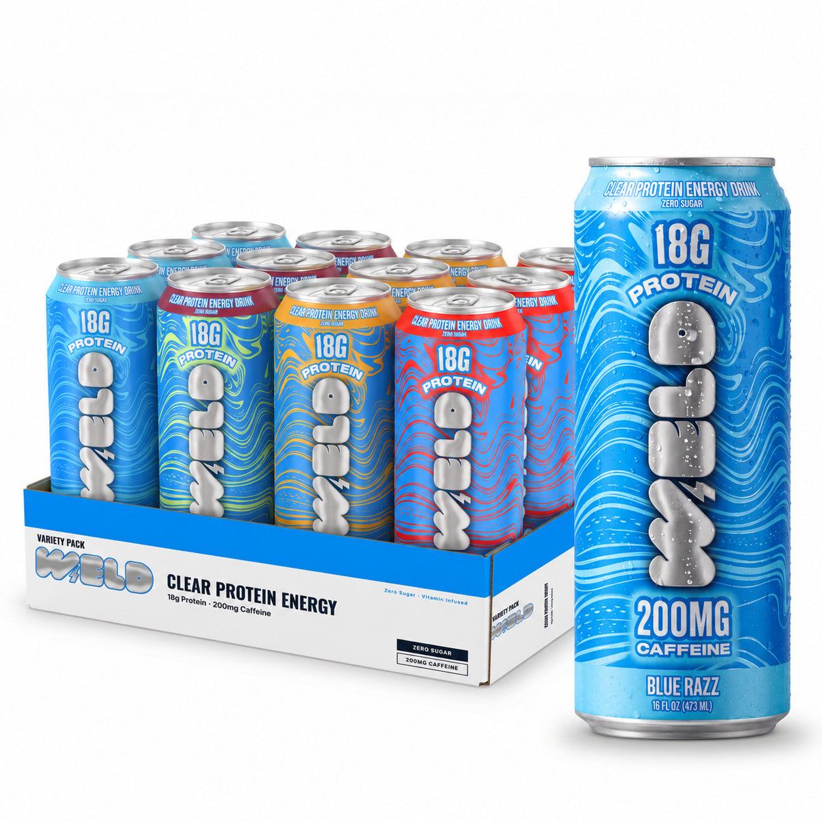 WELD Variety Pack 12 Pack case with a single can